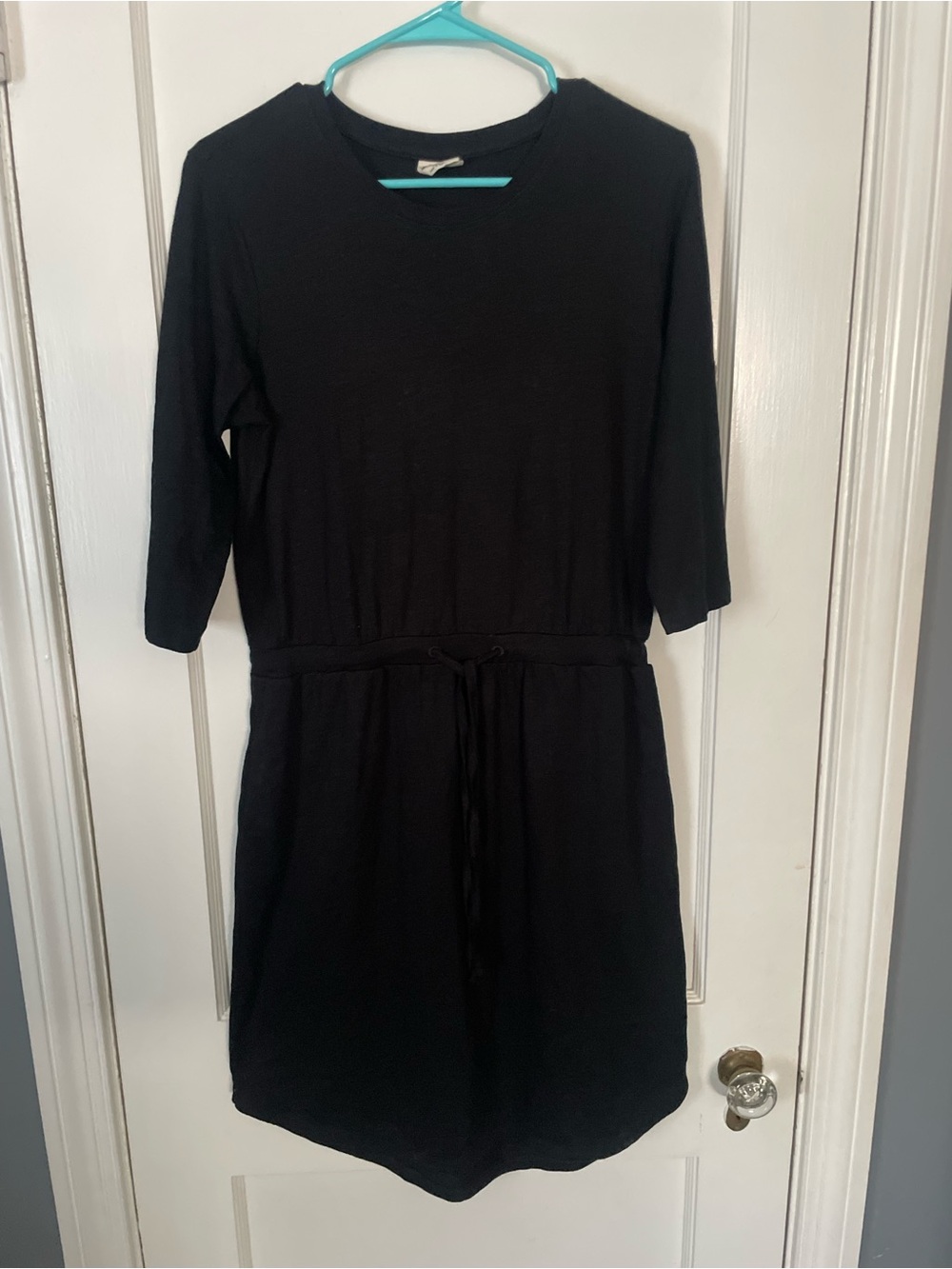 Pact Organic Cotton Relaxed Slub Tie-Waist Dress‎ Women’s Sz Small